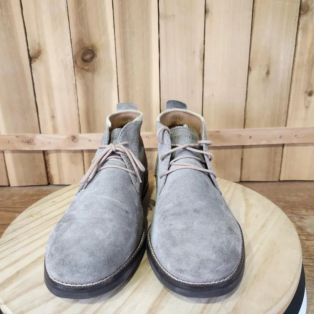 Cole Haan Ogden Stitch Chukka Boots Mens 10.5 M Gray Suede Ankle Casual